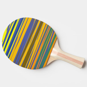 Pala De Ping Pong Patrón de franjas coloreadas abstractas