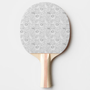 Pala De Ping Pong Patrón de frutos tropicales sin soldadura negro y