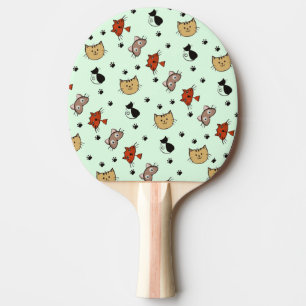 Pala De Ping Pong Patrón de gato Kitty