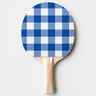 Pala De Ping Pong Patrón de gingham azul