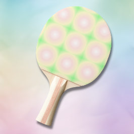 Pala De Ping Pong Patrón de gradiente óptico 3D blanco Rosa verde pá