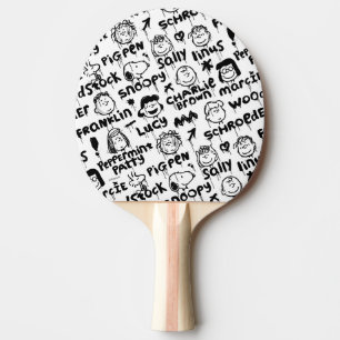 Pala De Ping Pong Patrón de graffiti de caracteres de cacahuete