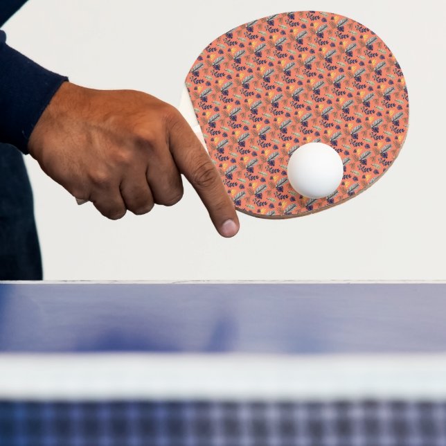 Pala De Ping Pong Patrón de hoja moderna (in situ)