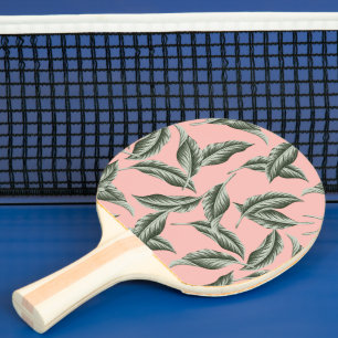 Pala De Ping Pong Patrón de hojas de jardín tropical