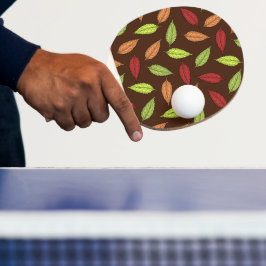 Pala De Ping Pong Patrón De Hojas, Hojas Coloridas, Hojas De Otoño