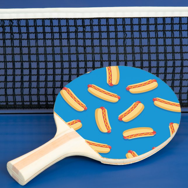 Pala De Ping Pong Patrón de Hotdogs de comida rápida (in situ)