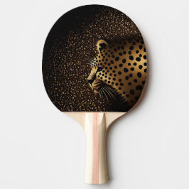 Pala De Ping Pong Patrón de Jaguar Dorado          