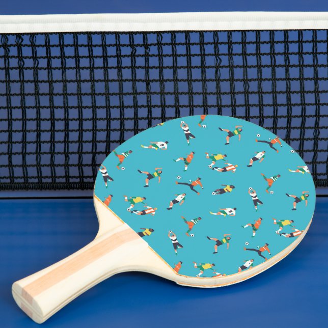 Pala De Ping Pong Patrón de jugador de fútbol (in situ)