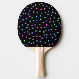 Pala De Ping Pong Patrón de las estrellas moradas del azul verde ros