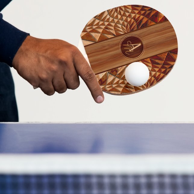 Pala De Ping Pong Patrón de madera (in situ)