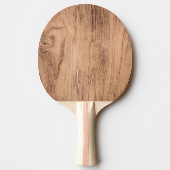 Pala De Ping Pong Patrón de madera marrón (Anverso)