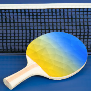 Pala De Ping Pong Patrón de malla geométrica amarillo de Ucrania