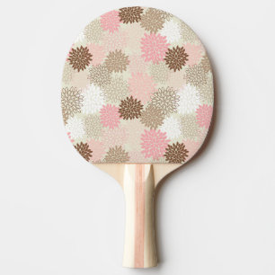 Pala De Ping Pong Patrón De Mamá Rosa Y Marrón