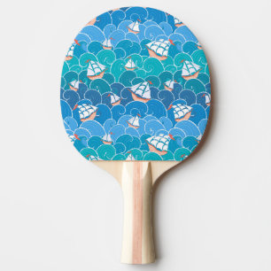 Pala De Ping Pong Patrón de mar rocoso