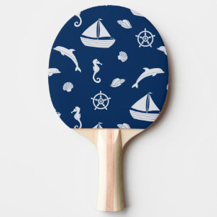 Pala De Ping Pong Patrón de navegación marítima y vida marina