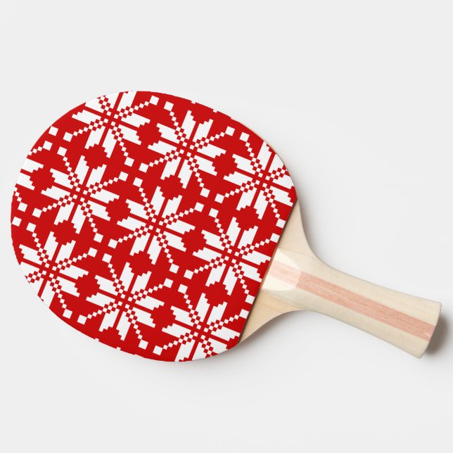 Pala De Ping Pong Patrón de Navidades de copos de nieve de Navidad (Lateral)