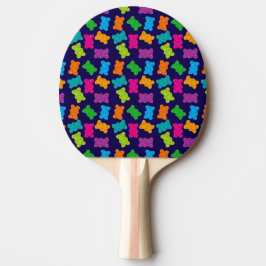Pala De Ping Pong Patrón de osos de goma