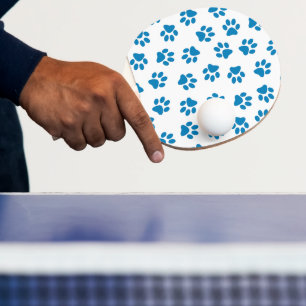 Pala De Ping Pong Patrón De Patas, Patas De Perro, Patas Azules