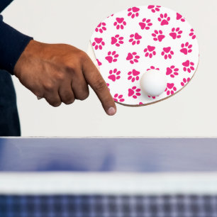 Pala De Ping Pong Patrón De Paws, Paws De Perro, Paws Rosados