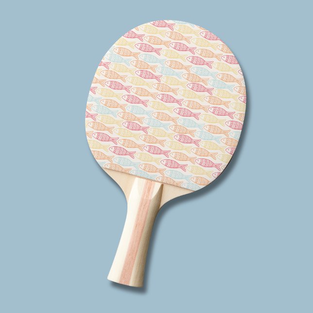 Pala De Ping Pong Patrón de peces de captura costera (Coastal catch pig pong paddle)
