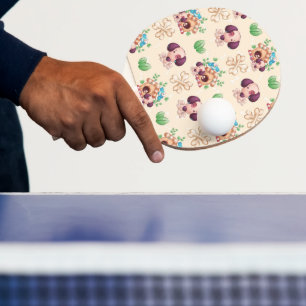 Pala De Ping Pong Patrón de perro adorable