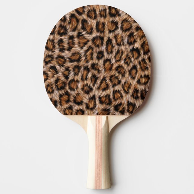 Pala De Ping Pong Patrón de piel de gato animal de leopardo Fur Jagu (Anverso)