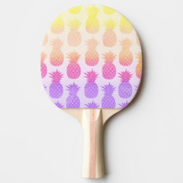 Pala De Ping Pong Patrón de piñas de verano con arcoiris tópico