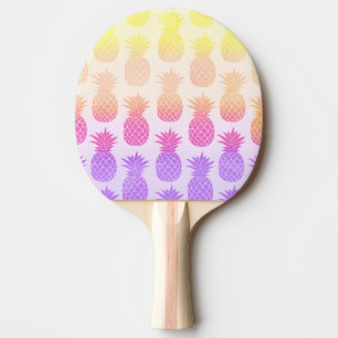 Pala De Ping Pong Patrón de piñas de verano con arcoiris tópico