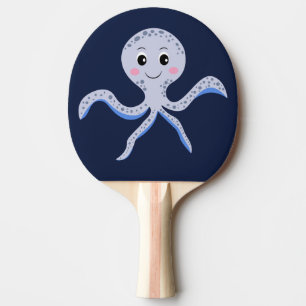 Pala De Ping Pong Patrón de pulpo bajo el mar