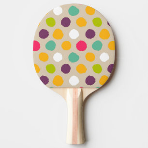 Pala De Ping Pong Patrón de puntos polka dibujado a mano