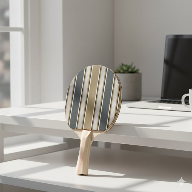 Pala De Ping Pong Patrón de raya elegante y moderno (Sleek and Modern Stripe Pattern Ping Pong Paddle)