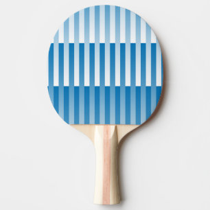 Pala De Ping Pong Patrón de rayas blancas y azules