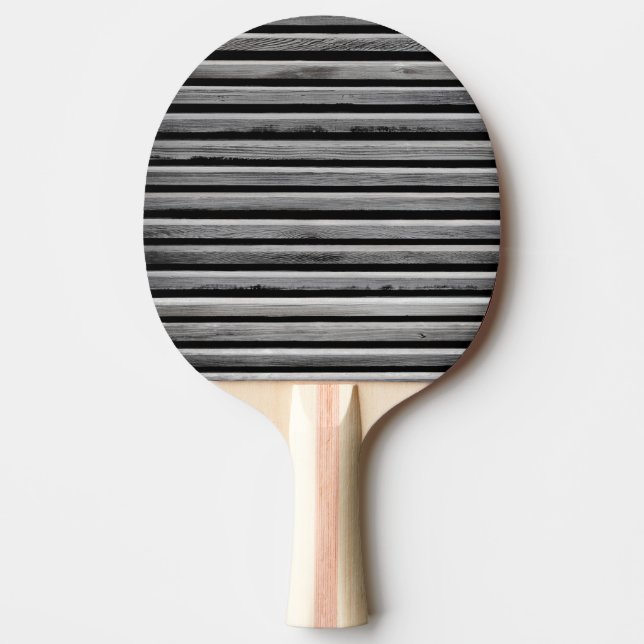 Pala De Ping Pong Patrón de rayas de madera simple (Anverso)