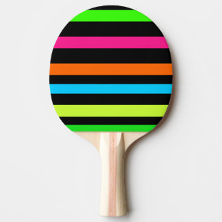 Pala De Ping Pong Patrón de rayas neón
