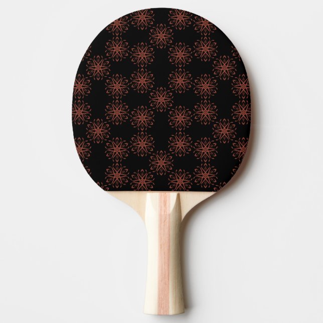 Pala De Ping Pong Patrón de simetría reflectante de cinta de damasco (Anverso)
