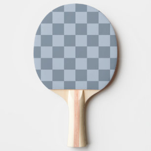Pala De Ping Pong Patrón de tablero de ajedrez azul en polvo minimal