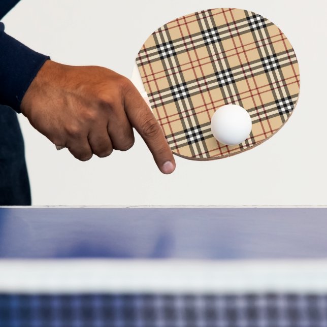 Pala De Ping Pong Patrón de Tartán Escocés     (in situ)