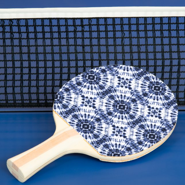 Pala De Ping Pong Patrón de tinte azul oscuro (in situ)