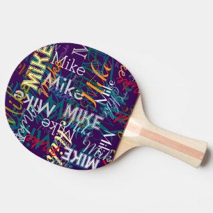 Pala De Ping Pong Patrón de tipografía de nombre de Guay Repetir