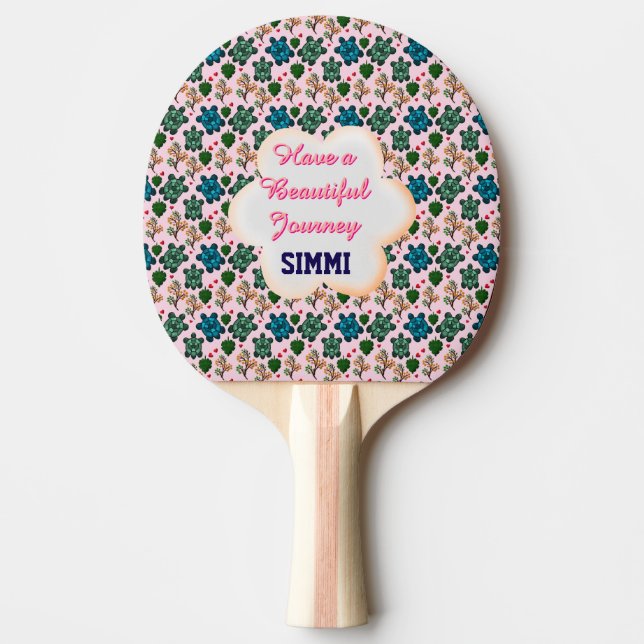 Pala De Ping Pong Patrón de tortuga personalizado (Anverso)