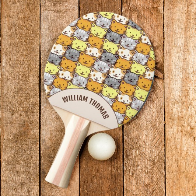 Pala De Ping Pong Patrón de un montón de gatos personalizado (Subido por el creador)