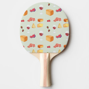 Pala De Ping Pong Patrón de Vino y Queso