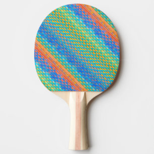 Pala De Ping Pong Patrón digital colorido y abstracto