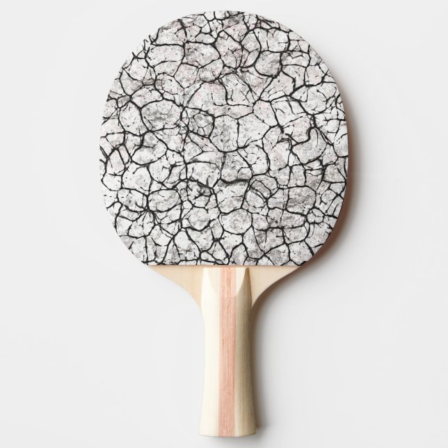 Pala De Ping Pong Patrón Digital de Mármol Agrietado (Anverso)