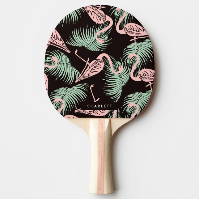 Pala De Ping Pong Patrón Flamingo (Anverso)