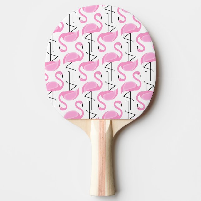 Pala De Ping Pong Patrón Flamingo Rosa Girly Simple Moderno (Anverso)