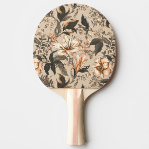 Pala De Ping Pong Patrón floral vintage Ping Pong Paddle
