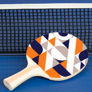 Pala De Ping Pong Patrón geométrico inspirado en Bauhaus