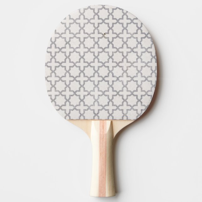Pala De Ping Pong Patrón geométrico islámico beige (Anverso)