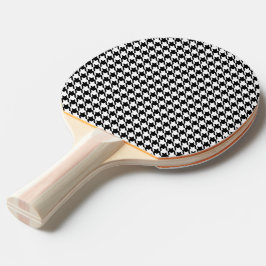 Pala De Ping Pong Patrón Houndstaso Clásico Negro Y Blanco
